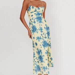 Saints And Secrets by Selfie Leslie Nerida Low Back Twist Floral Maxi Dress